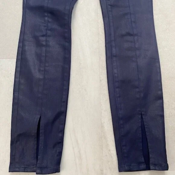L'AGENCE Jyothi High Waist Split Ankle Skinny Jeans Midnight Blue 24 - Picture 10 of 13